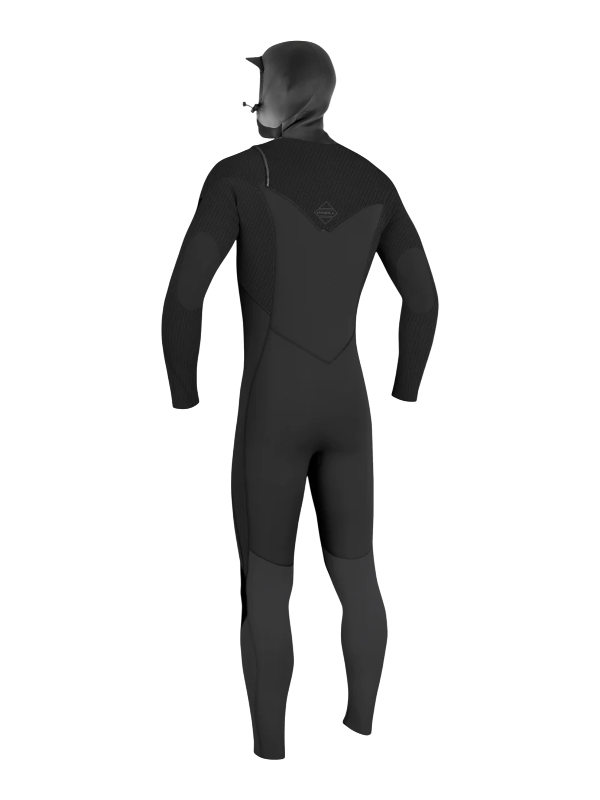 O'Neill Youth Hyperfreak 5/4+ Hooded Wetsuit - Black/Black