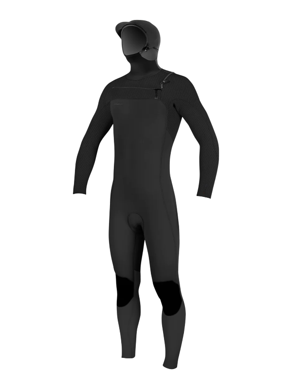 O'Neill Youth Hyperfreak 5/4+ Hooded Wetsuit - Black/Black