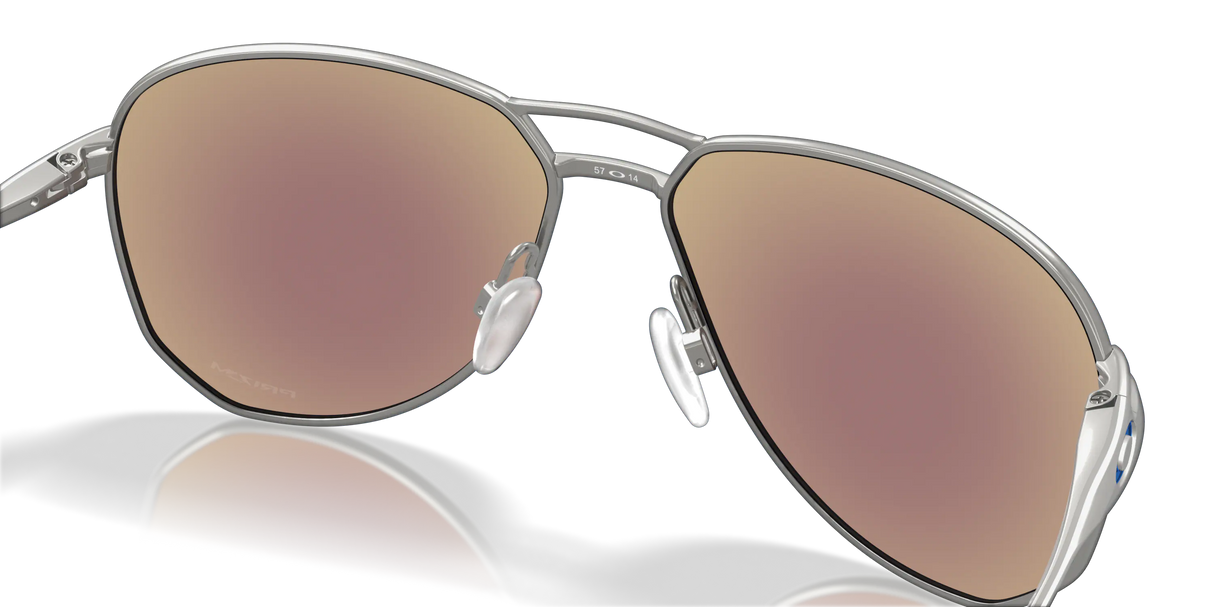 Oakley Contrail - Satin Chrome Frame with Prizm Sapphire Lens-Sunglasses-troggs.com