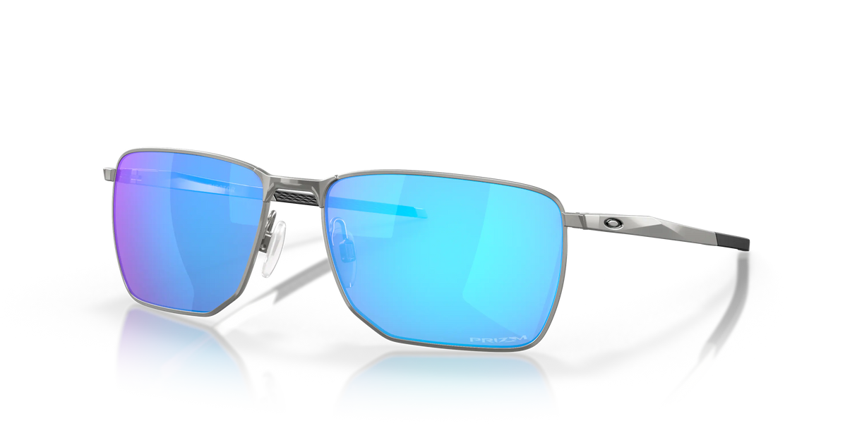 Oakley Ejector - Satin Chrome Frame with Prizm Sapphire Lens-Sunglasses-troggs.com
