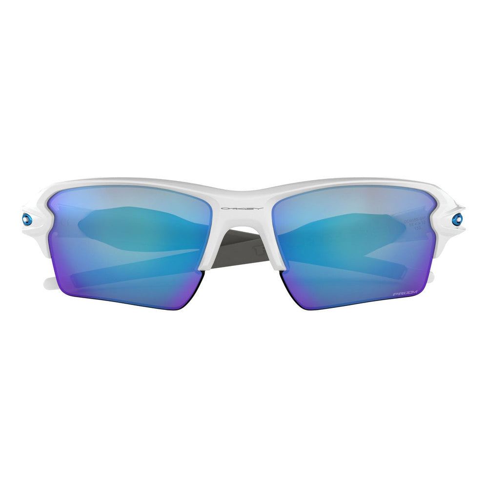 Oakley Flak 2.0 XL - Polished White Frame with Prizm Sapphire Lens-Sunglasses-troggs.com