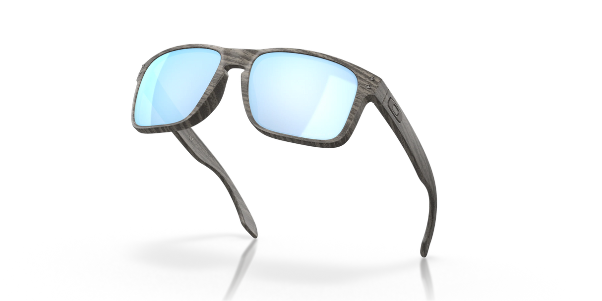 Oakley Holbrook - Woodgrain Frame with Prizm Deep Water Polarized Lens-Sunglasses-troggs.com
