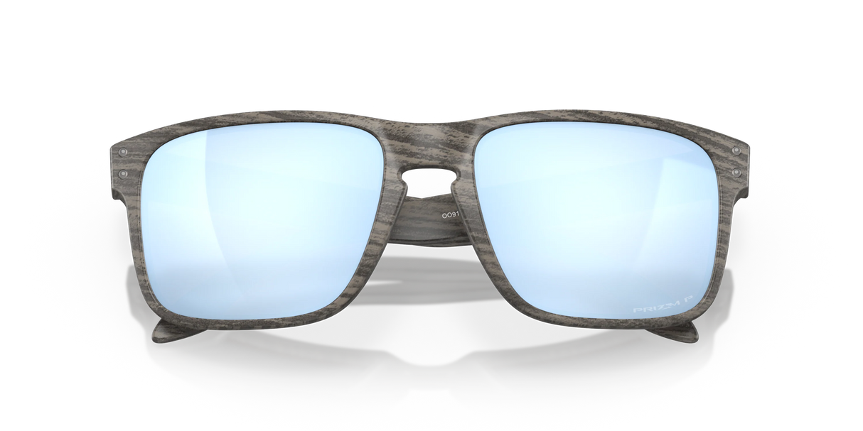 Oakley Holbrook - Woodgrain Frame with Prizm Deep Water Polarized Lens-Sunglasses-troggs.com