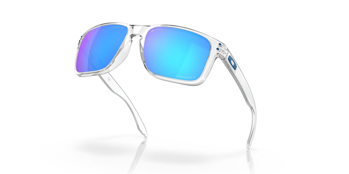 Oakley Holbrook XL - Polished Clear Frame with Prizm Sapphire Irid Polarised Lens-Sunglasses-troggs.com