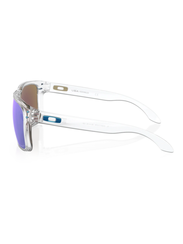 Oakley Holbrook XL - Polished Clear Frame with Prizm Sapphire Irid Polarised Lens