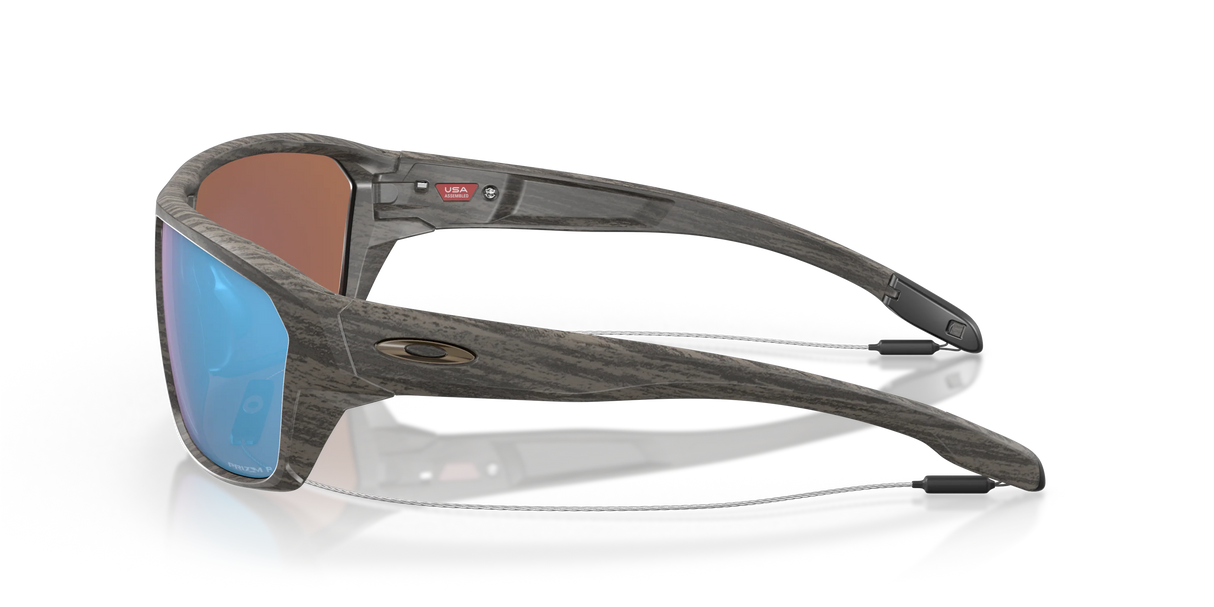 Oakley Split Shot - Woodgrain Frame with Prizm Deep Water Polarized Lens-Sunglasses-troggs.com