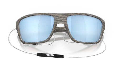 Oakley Split Shot - Woodgrain Frame with Prizm Deep Water Polarized Lens-Sunglasses-troggs.com