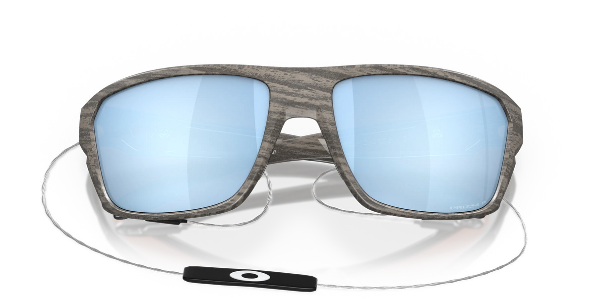 Oakley Split Shot - Woodgrain Frame with Prizm Deep Water Polarized Lens-Sunglasses-troggs.com