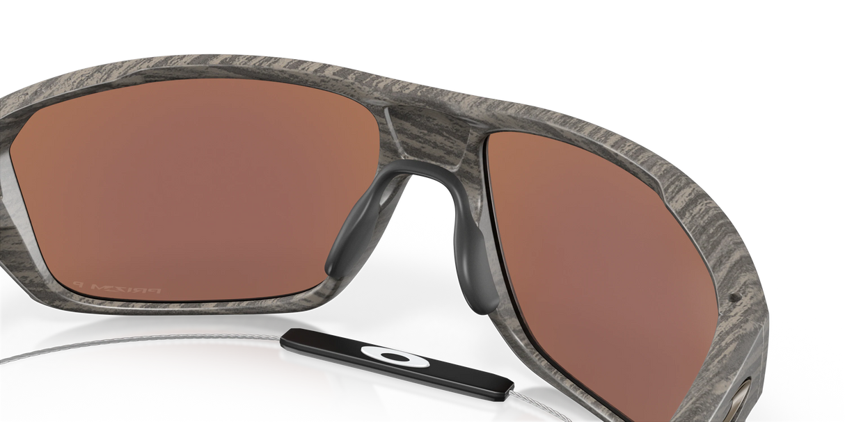 Oakley Split Shot - Woodgrain Frame with Prizm Deep Water Polarized Lens-Sunglasses-troggs.com