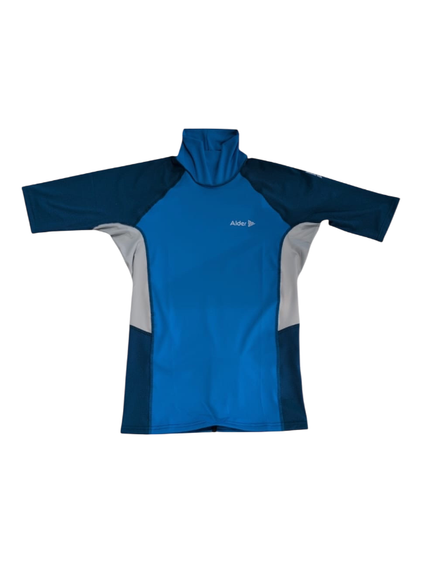 Alder Cruz Adult Short Sleeve Rash Vest - Mid Blue