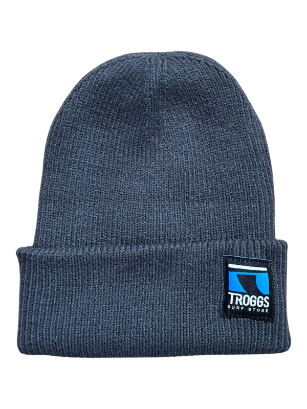 Troggs Ribbed Cuff Beanie - Charcoal