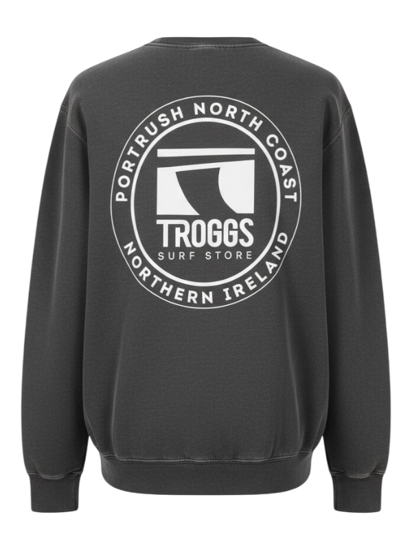 Troggs Independant Washed Sweatshirt - Washed Black