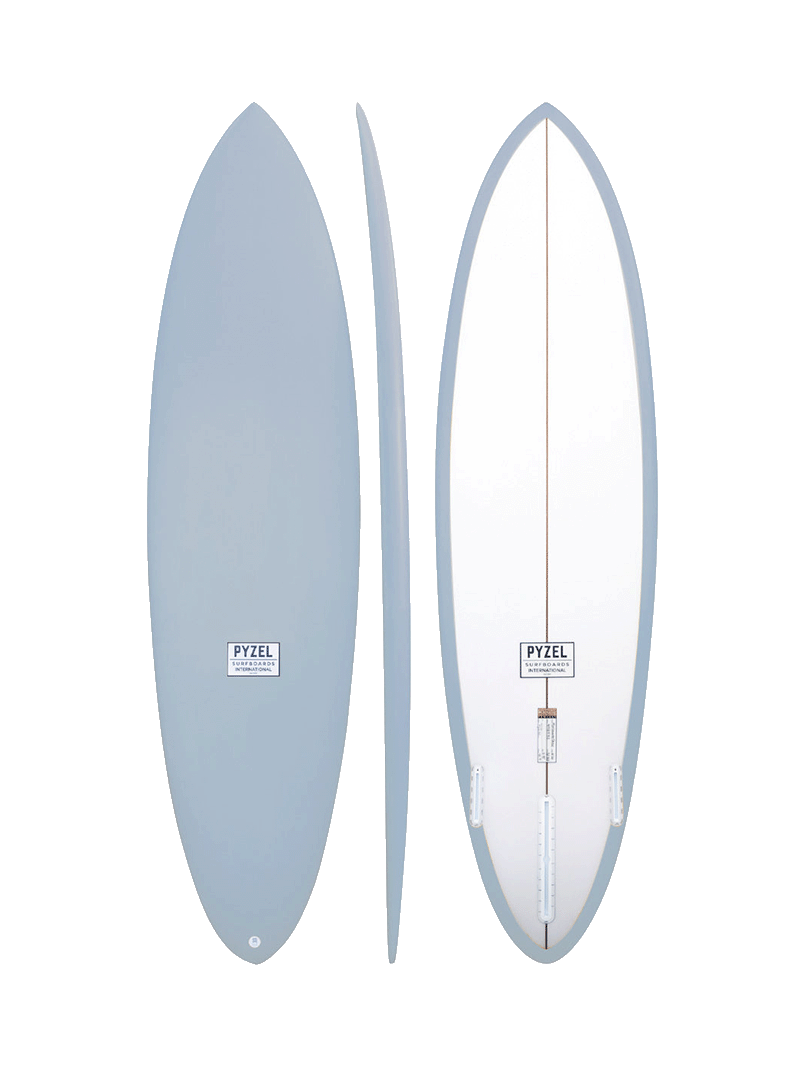 Pyzel Mid Length Crisis Surfboard Futures - Light Blue