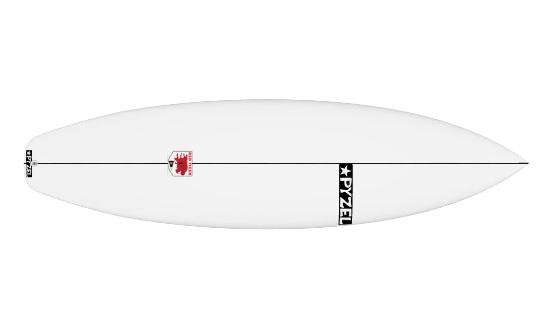 Pyzel Red Tiger Surfboard Future - White-Hardboards-troggs.com