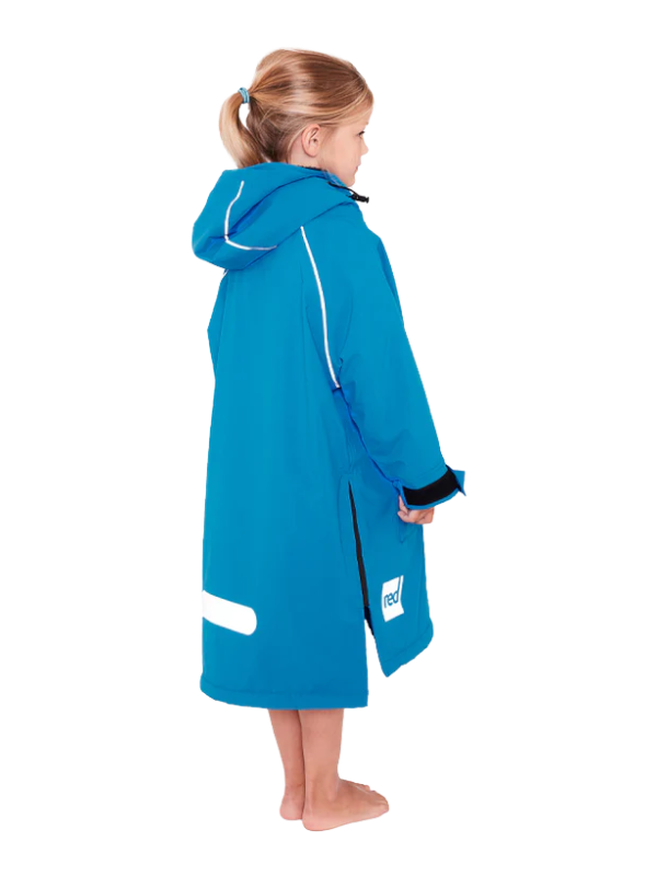 Red Original Change Kids Poncho Half-Zip Long Sleeve - Marine