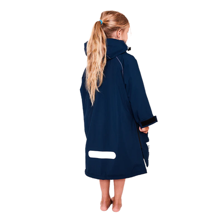 Red Original Change Jacket Kids Half-Zip Long Sleeve - Navy-Changing Robes-troggs.com