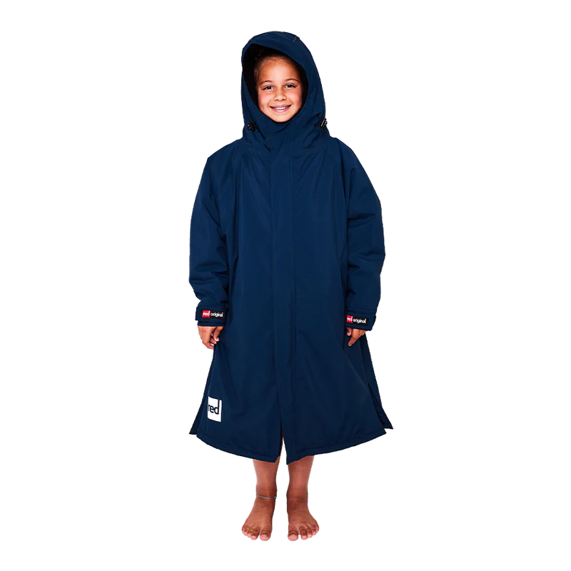 Red Original Pro Change Jacket Kids Long Sleeve - Navy-Changing Robes-troggs.com