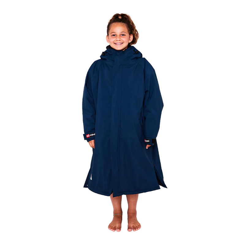 Red Original Pro Change Jacket Kids Long Sleeve - Navy-Changing Robes-troggs.com