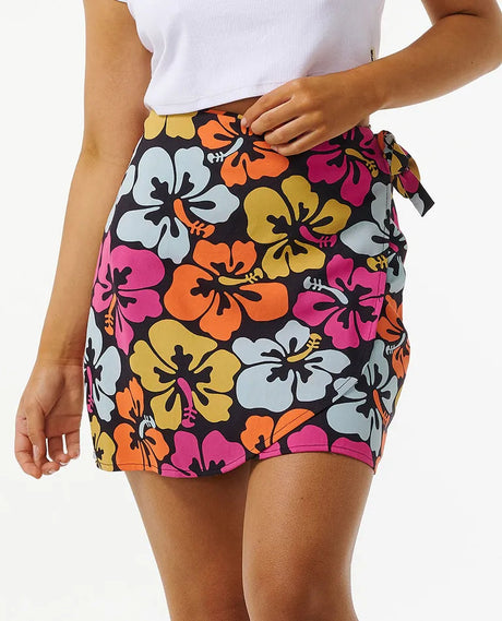 Rip Curl Hibiscus Heat Wrap Skirt - Multicolour-troggs.com