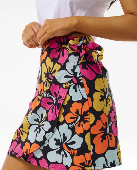Rip Curl Hibiscus Heat Wrap Skirt - Multicolour-troggs.com