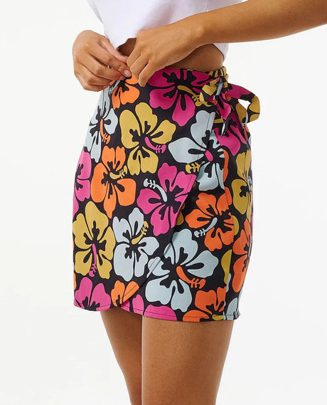 Rip Curl Hibiscus Heat Wrap Skirt - Multicolour-troggs.com