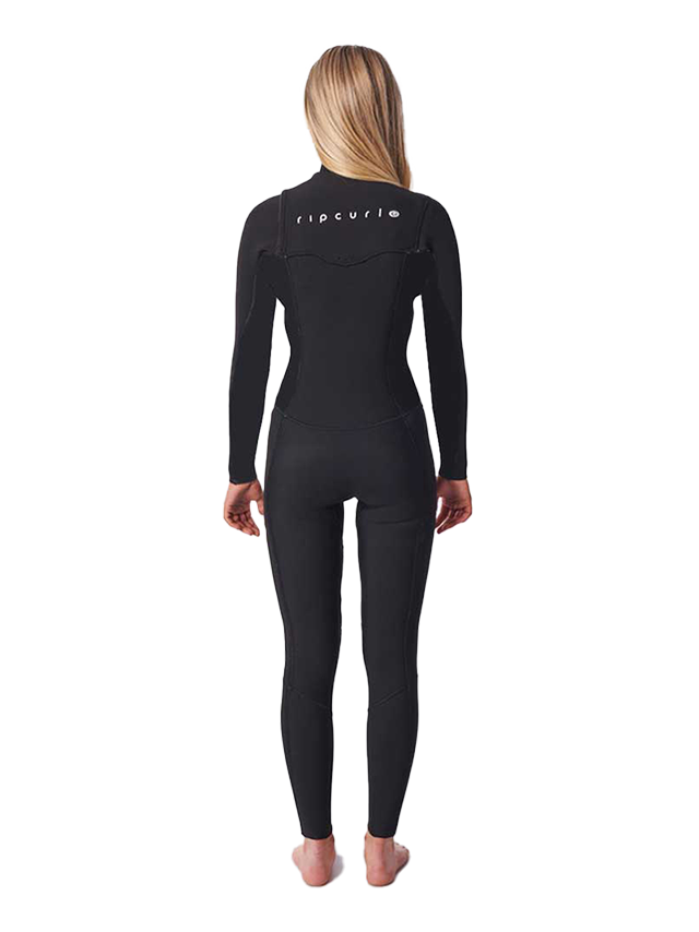 Rip Curl Womens Dawn Patrol Performance 5/3 Chest Zip Wetsuit - Black
