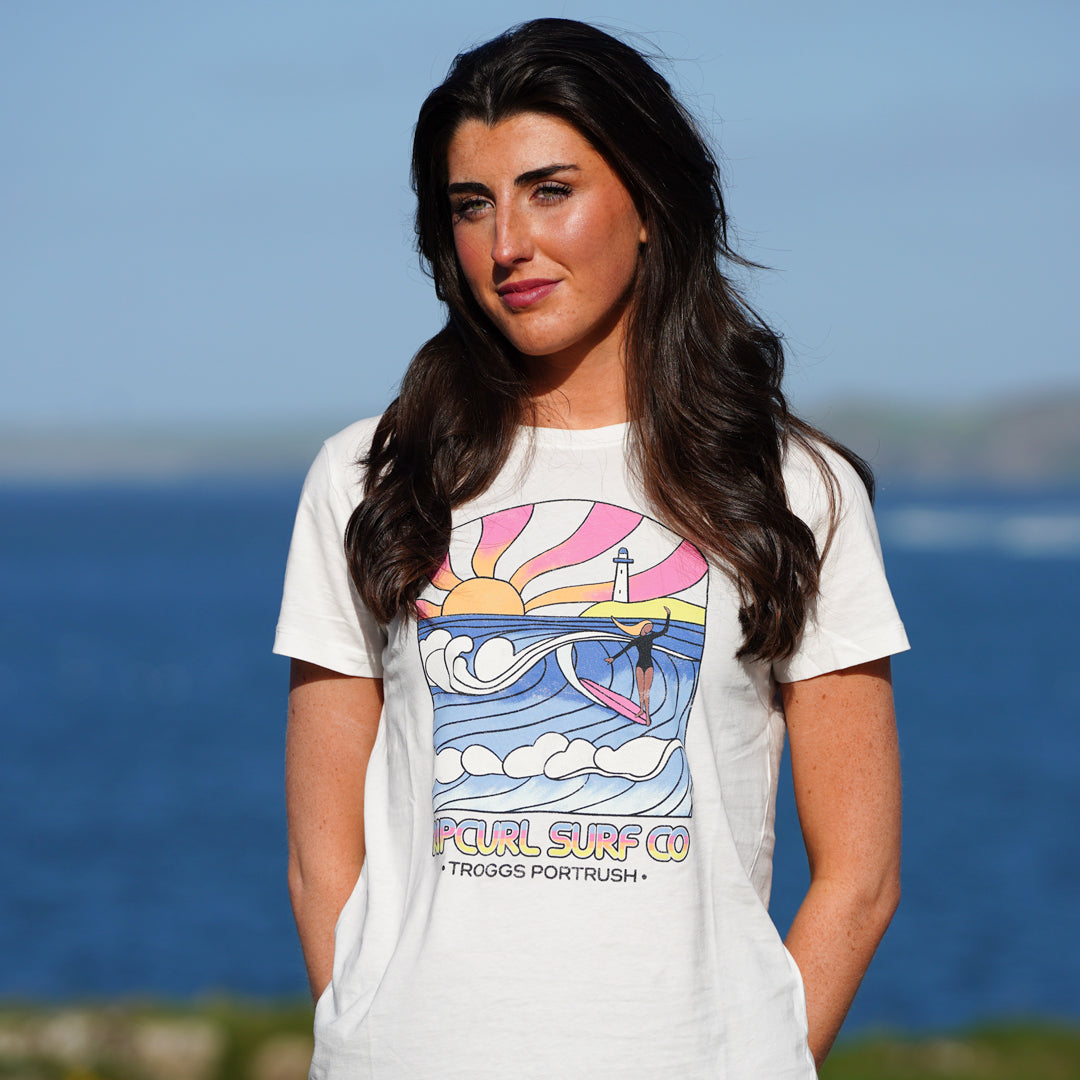 Rip Curl Troggs Portrush Womens Stringers Standard Destination T-Shirt