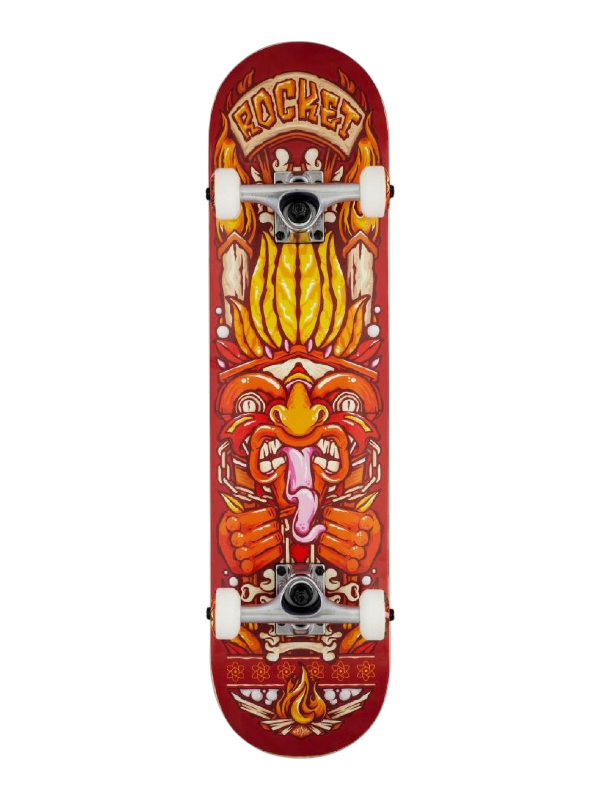 Rocket Chief Pile Up Complete Skateboard - Red