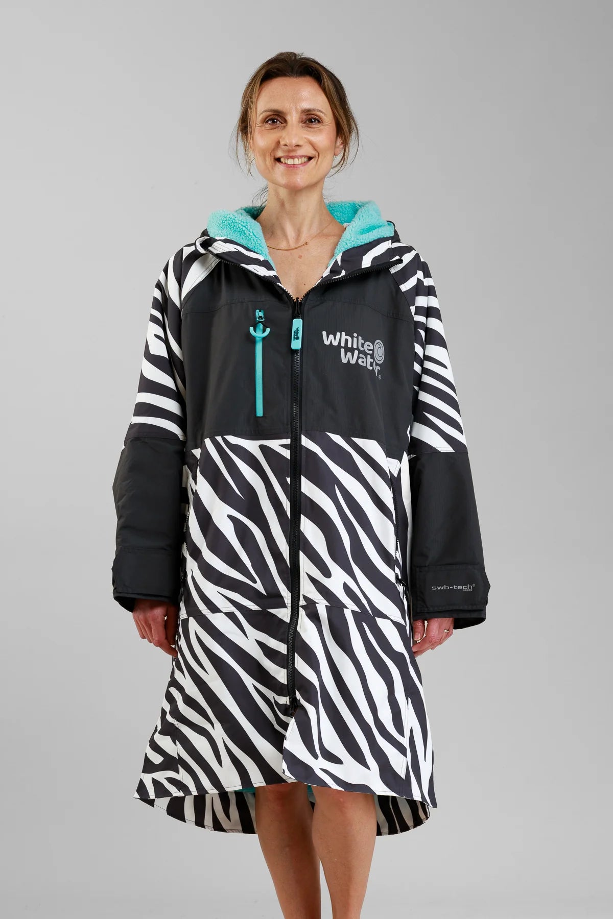 White Water Hard Shell Changing Robe - Zebra Print