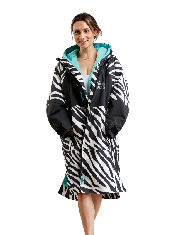 White Water Hard Shell Changing Robe - Zebra Print