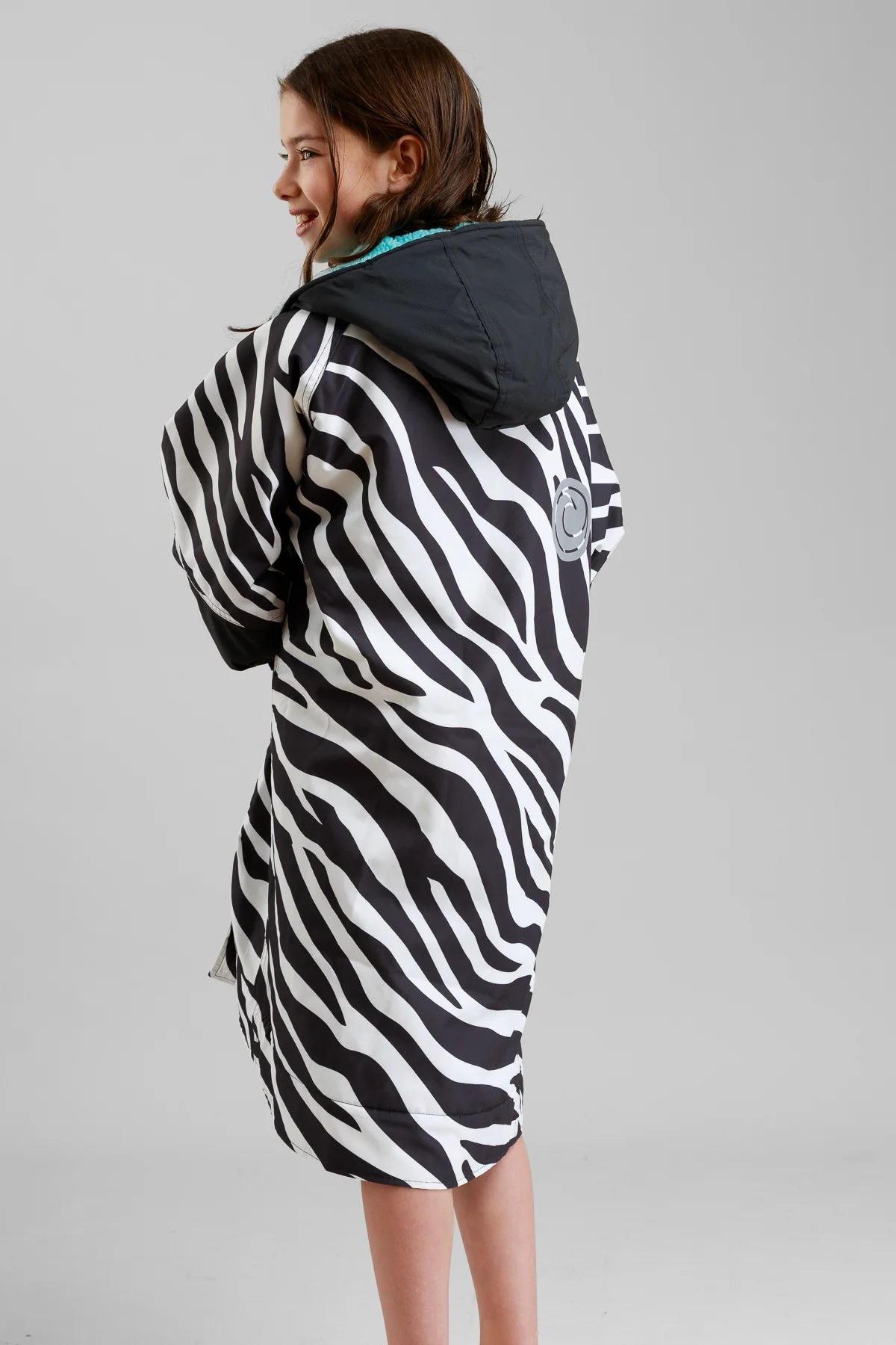White Water Kids Hard Shell Changing Robe - Zebra Print