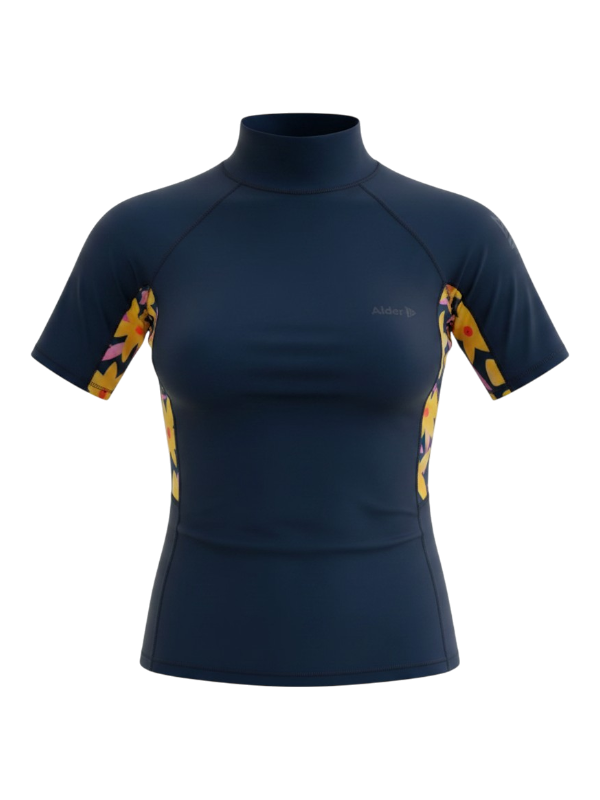 Alder Womens Cruz Short Sleeve Rash Vest - Daff