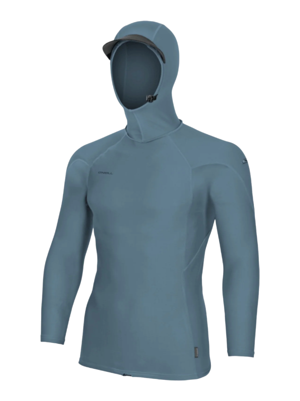 O'Neill Hyperfreak Skins L/S Hooded Rash Vest - Blue Fusion