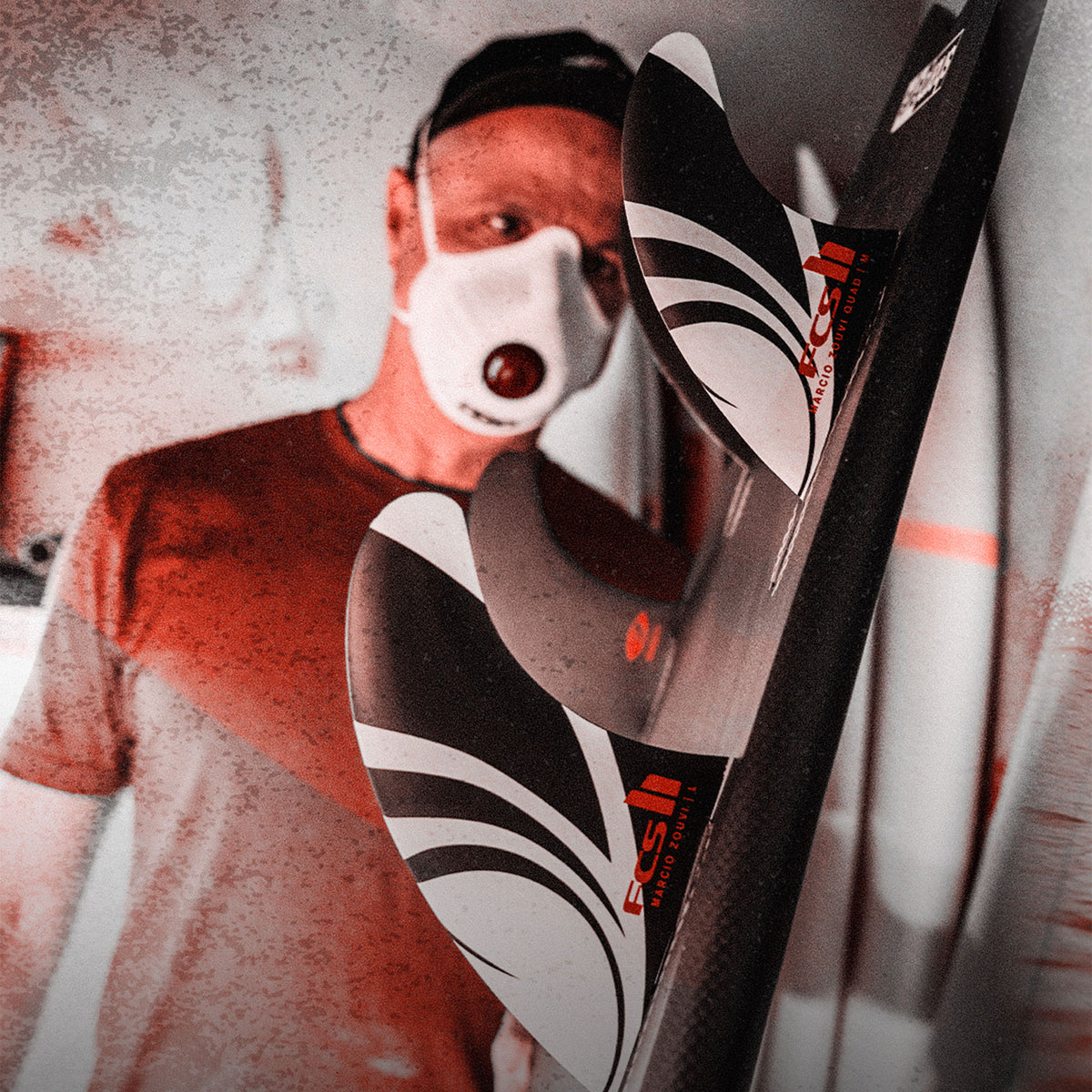 FCS 2 Sharpeye PC Thruster Fins -Black/White