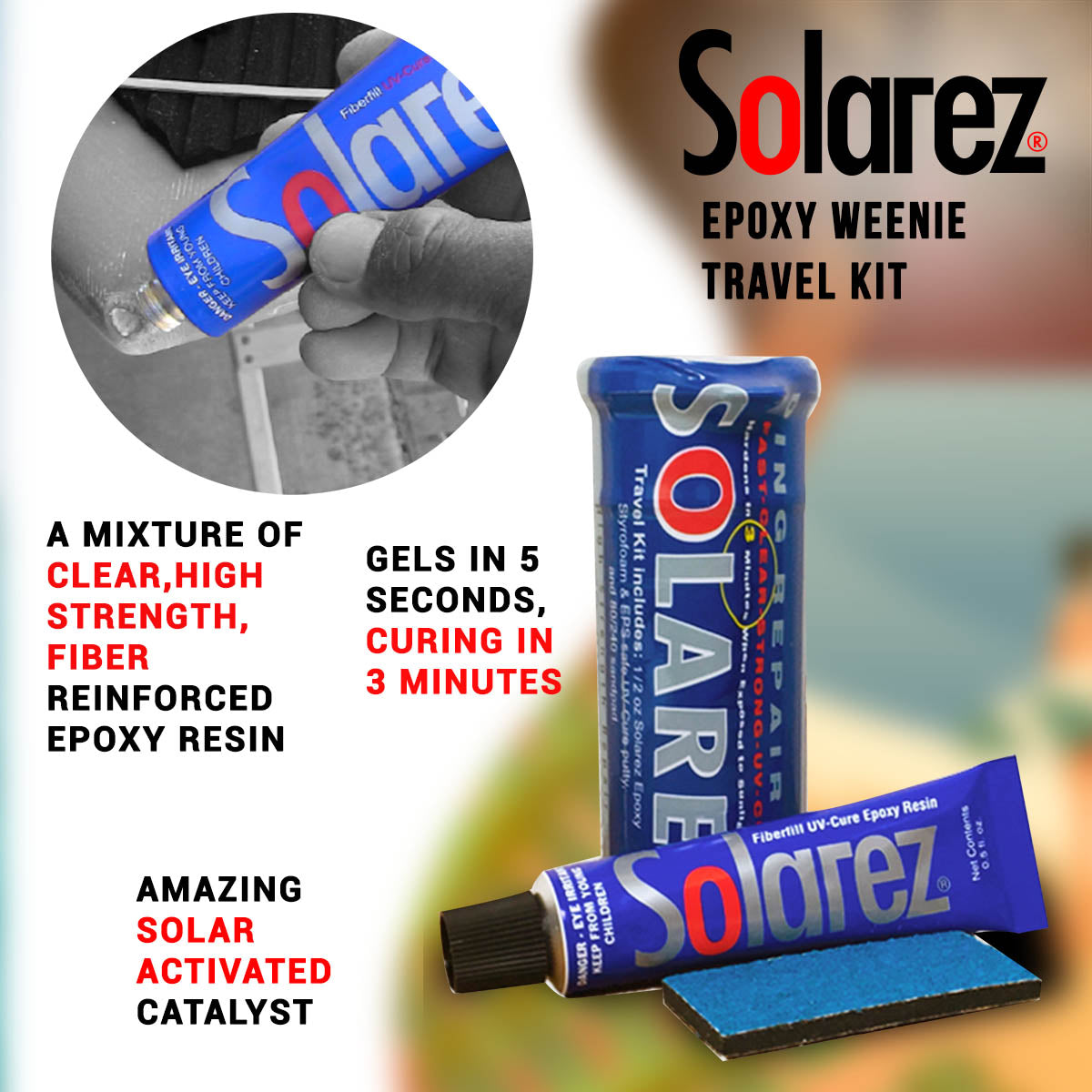 Solarez Epoxy Travel Kit-Ding & Wetsuit Repair Kits-troggs.com