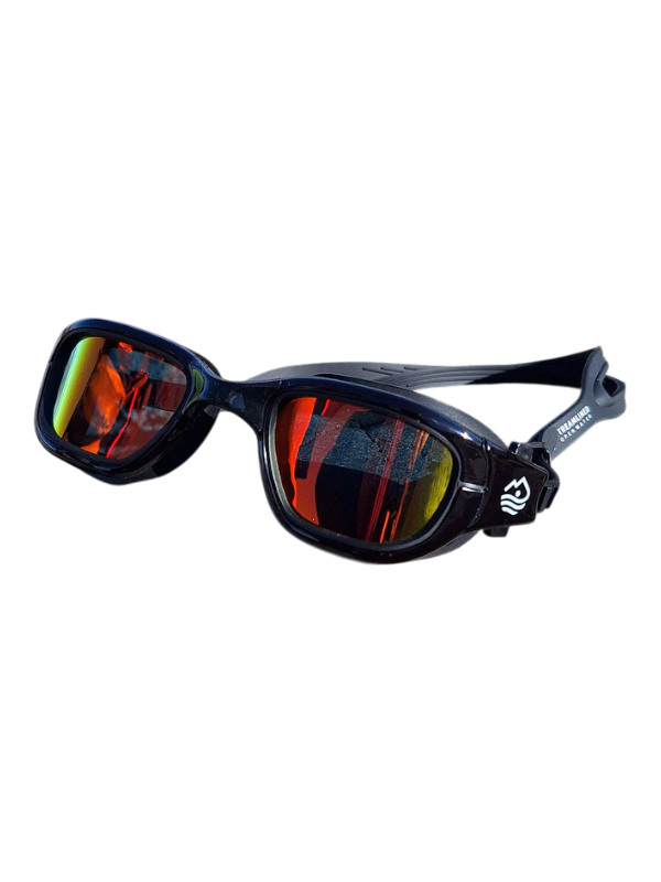 Streamlined Adult Polarized Swim Goggles - Black