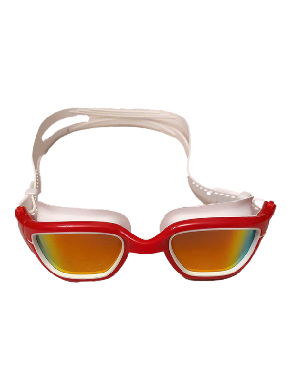 Streamlined Adult Polarized Swim Goggles - Red