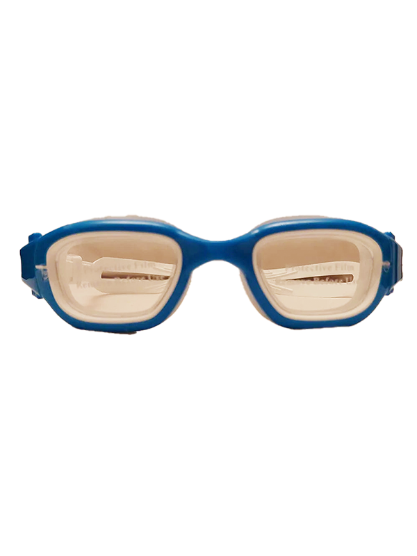 Streamlined Junior Swim Goggles - Blue/White