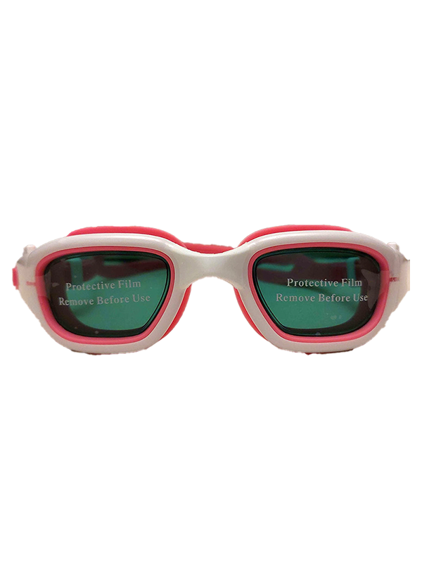 Streamlined Junior Swim Goggles - Pink/White