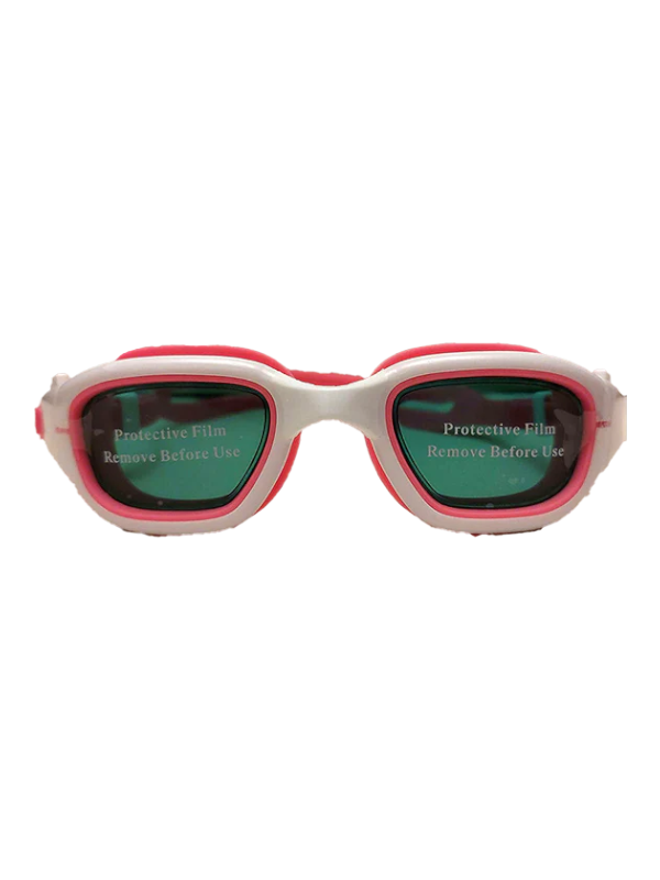 Streamlined Junior Swim Goggles - Pink/White
