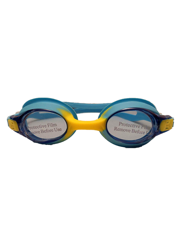 Streamlined Kids Swim Goggles - Blue/Yellow