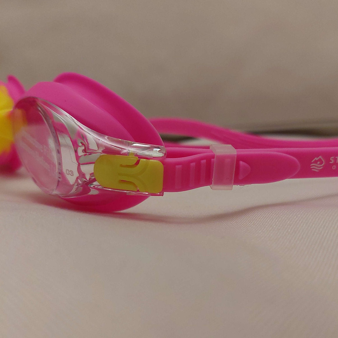 Streamlined Kids Swim Goggles - Pink/Yellow-Swim & Snorkel Accessories-troggs.com