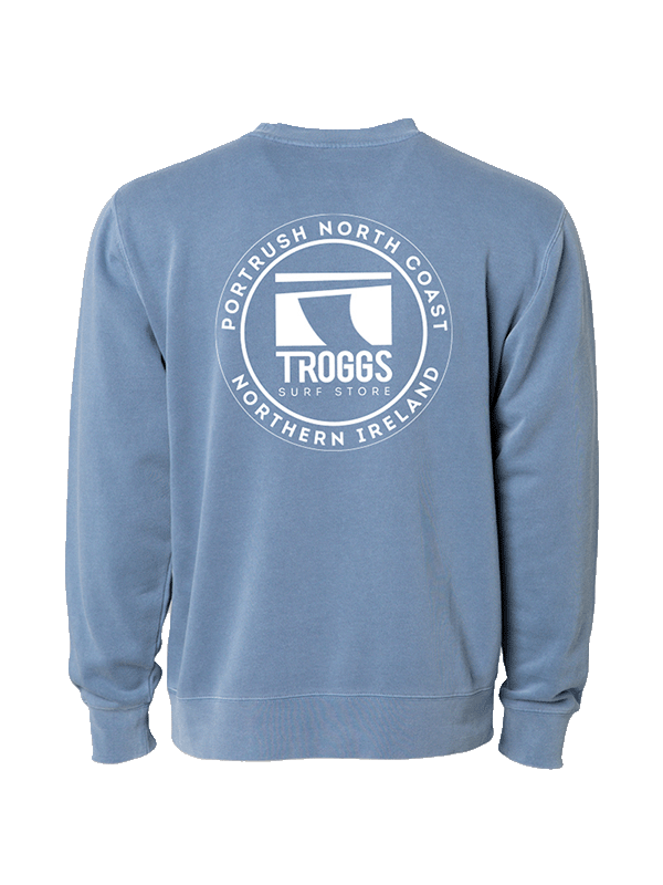 Troggs Independant Washed Sweatshirt - Slate Blue