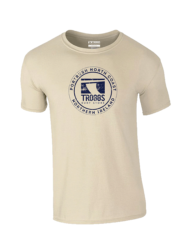 Troggs Mono Sticker T-Shirt - Sand