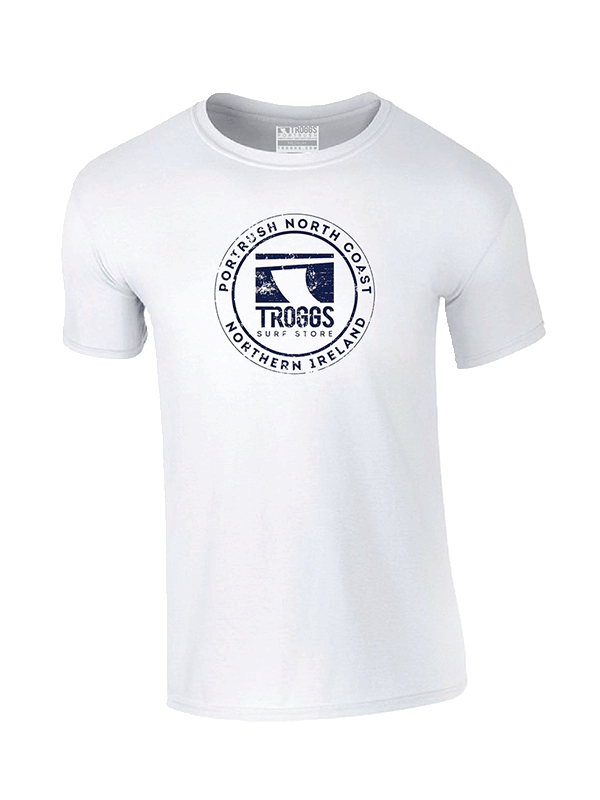 Troggs Mono Sticker T-Shirt - White