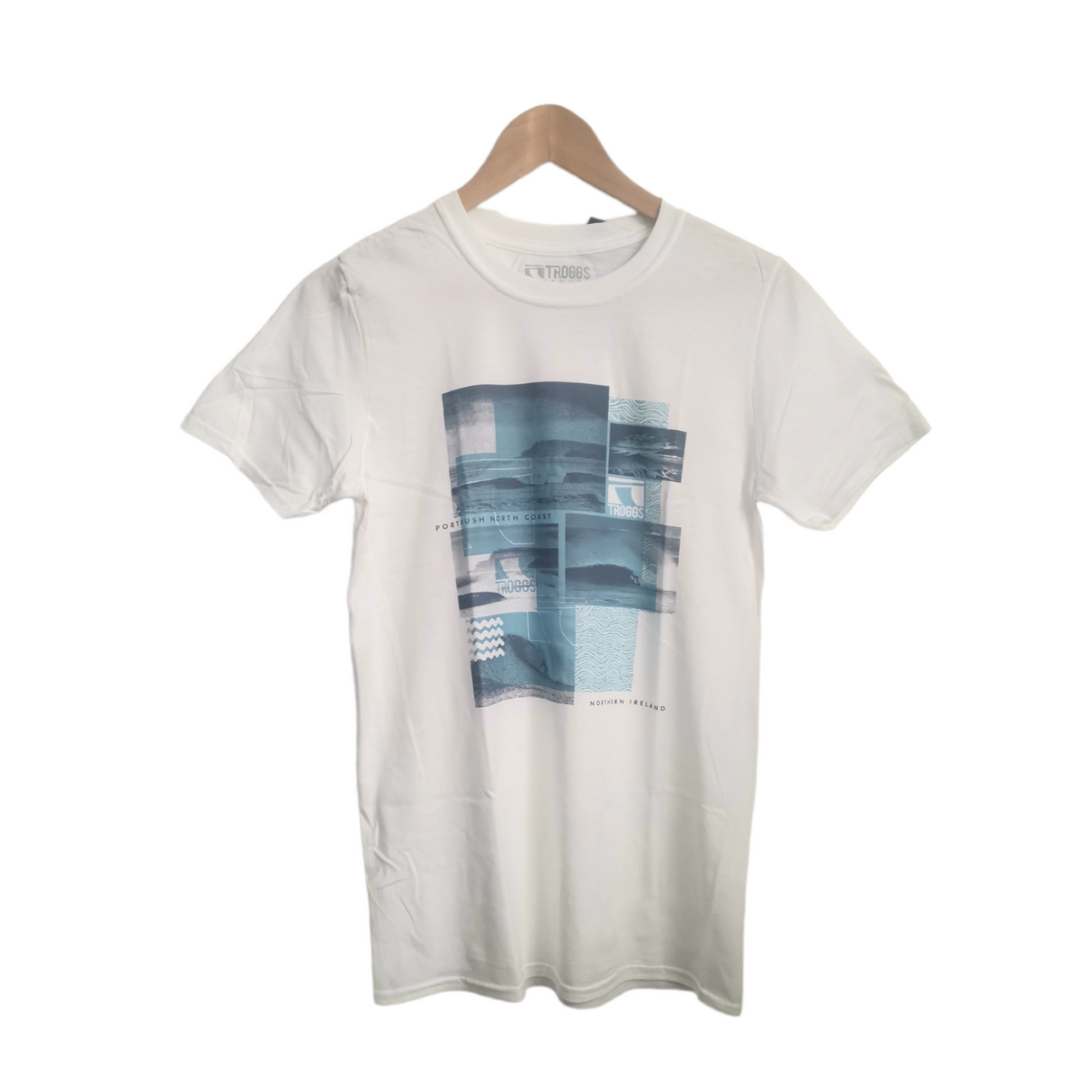 Troggs Photo T-Shirt - White/Blue-troggs.com