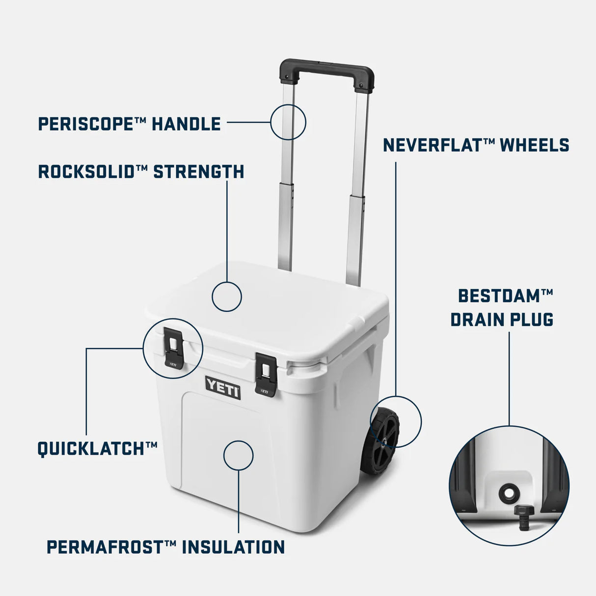 YETI Roadie Wheeled Cooler 48L-Coolers-troggs.com