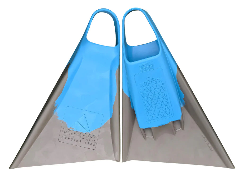 Mike Stewart MS Viper Delta Bodyboard Fins - Blue/Charcoal