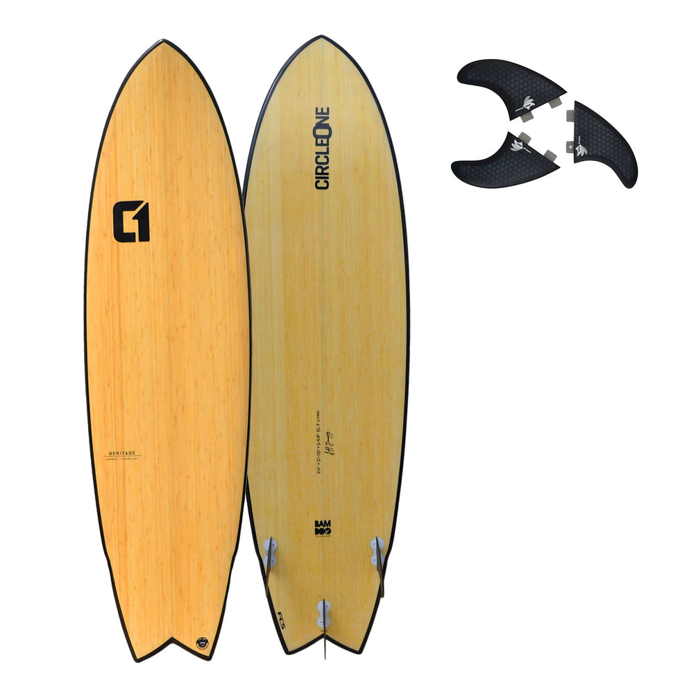 Circle One Bamboo Wing Fish Surfboard