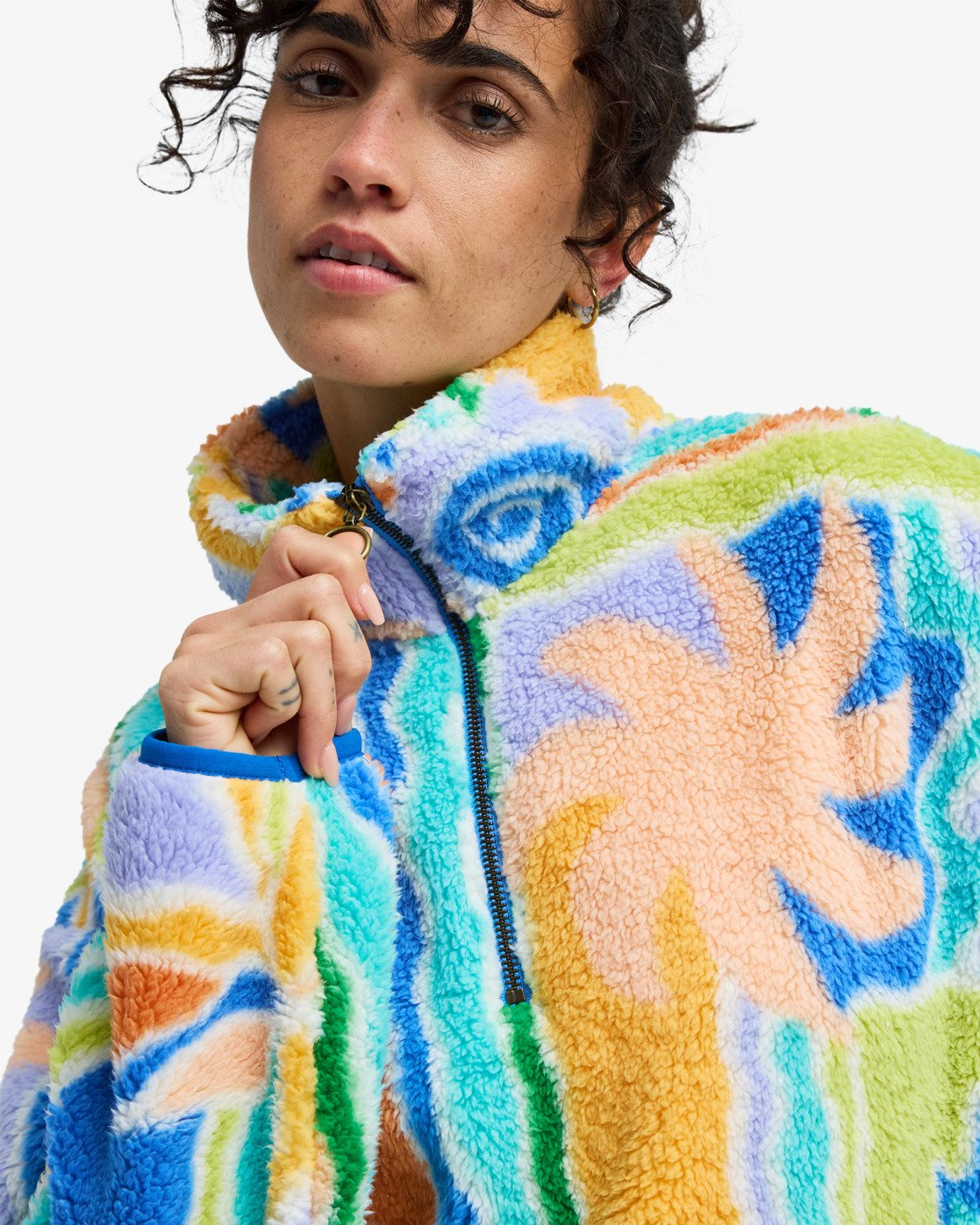 Billabong Holiday Cropped Half Zip Fleece